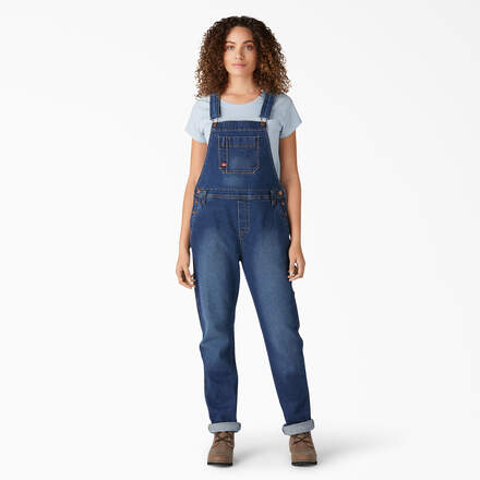 Women's Denim Boyfriend Fit Bib Overalls