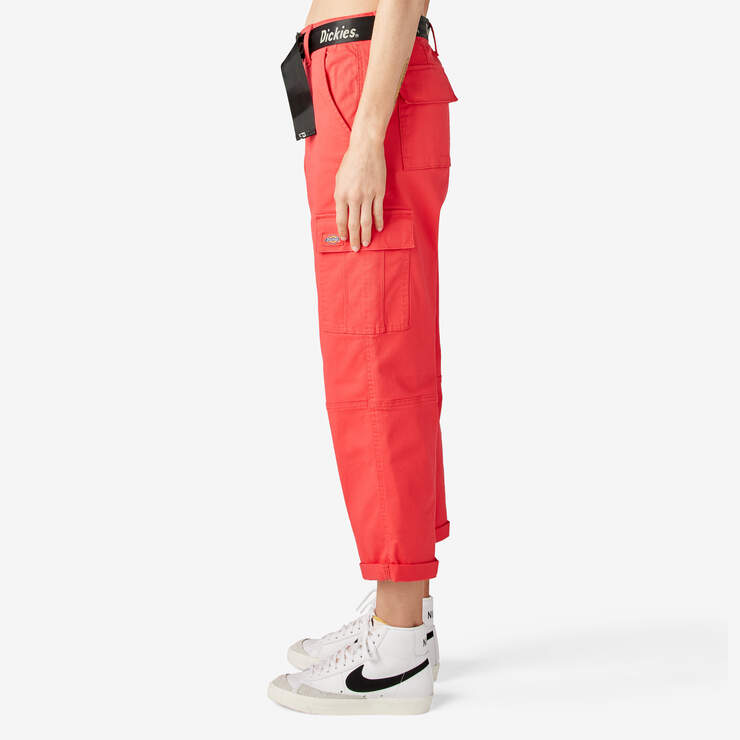 Women's Relaxed Fit Cropped Cargo Pants - Bittersweet (BW2) image number 3