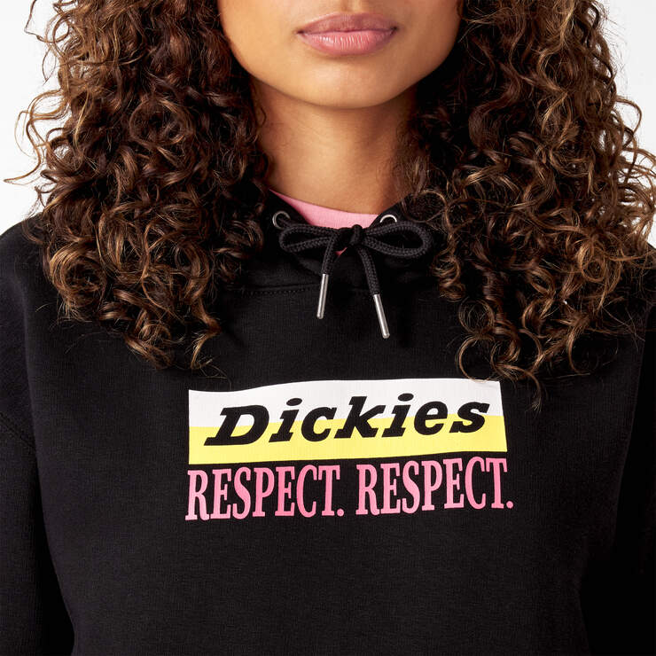 Breast Cancer Awareness “Respect Respect” Hoodie - Black (KBK) image number 12