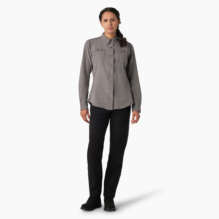 Women's Cooling Roll-Tab Work Shirt - Graphite Gray (GAD) image number 4
