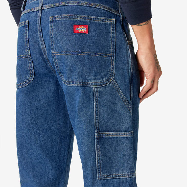 Relaxed Fit Carpenter Jeans - Stonewashed Indigo Blue (SNB) image number 7