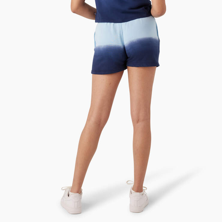 Women's Relaxed Fit Ombre Knit Shorts, 3" - Sky Blue/Ink Navy Dip Dye (SKD) image number 2