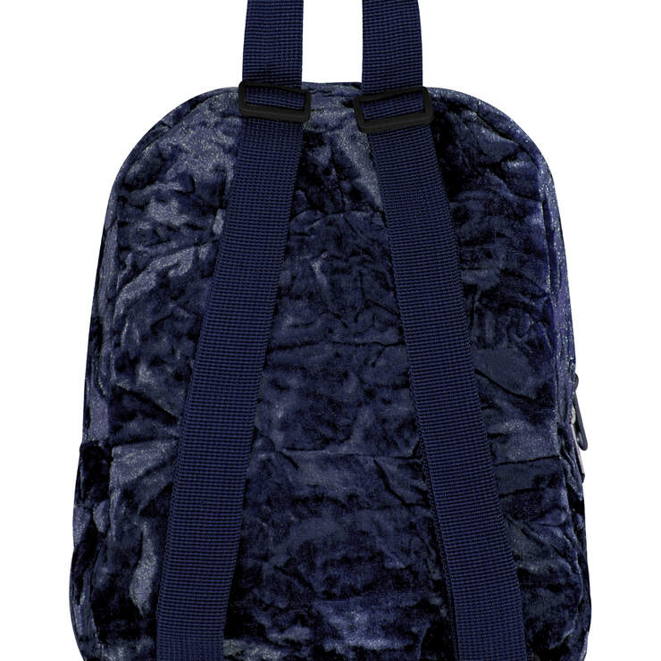Crushed Velvet Mini Backpack - Navy Blue (NV) image number 2