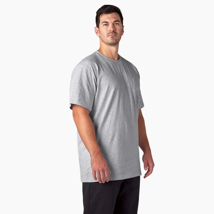 Heavyweight Short Sleeve Pocket T-Shirt - Ash Gray (AG) image number 8