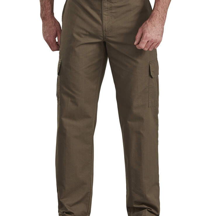 Relaxed Fit Straight Leg Ripstop Cargo Pants - Rinsed Moss Green (RMS) image number 1
