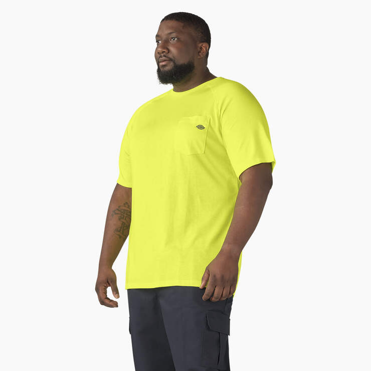 Cooling Short Sleeve Pocket T-Shirt - Bright Yellow (BWD) image number 6