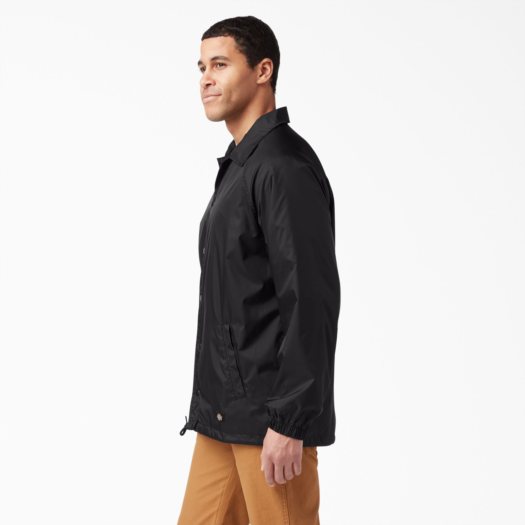 Men's snap front nylon jacket sales