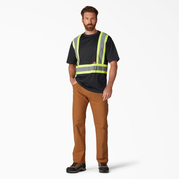 Hi Vis Safety Short Sleeve T-Shirt - Black &#40;BK&#41;