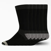 Max Cushion Crew Socks, Size 6-12, 6-Pack - Black (BK)