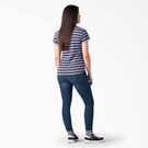Women&#39;s Short Sleeve V-Neck T-Shirt - Blue Multi Stripe &#40;BPS&#41;