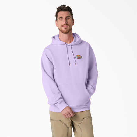 Fleece Embroidered Chest Logo Hoodie - Purple Rose &#40;UR2&#41;