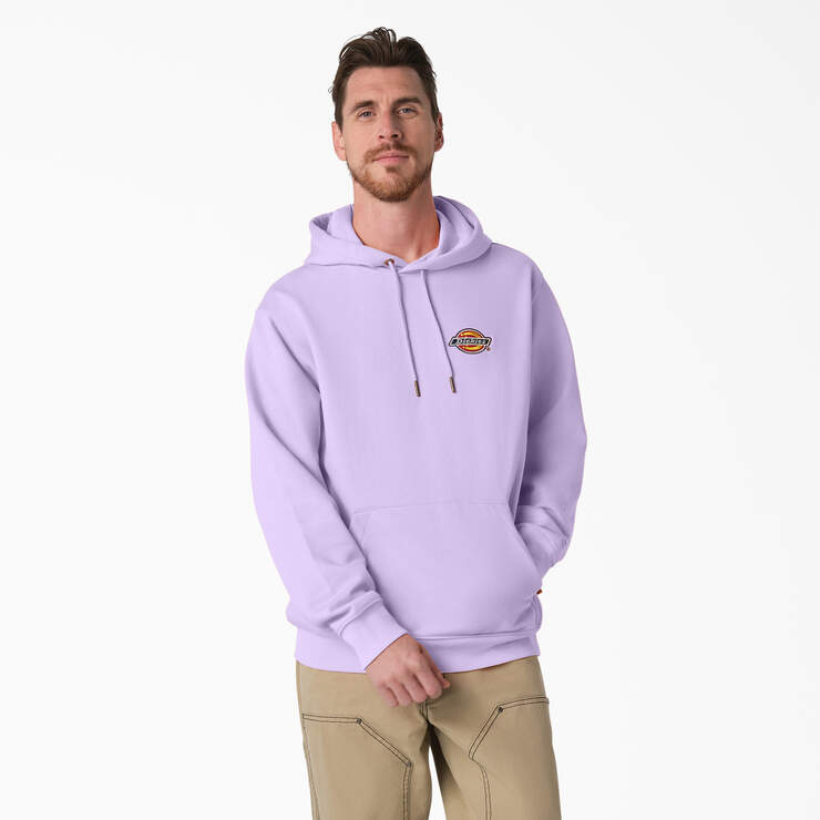 Fleece Embroidered Chest Logo Hoodie - Purple Rose (UR2) image number 1