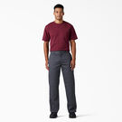 Loose Fit Double Knee Work Pants - Charcoal Gray &#40;CH&#41;