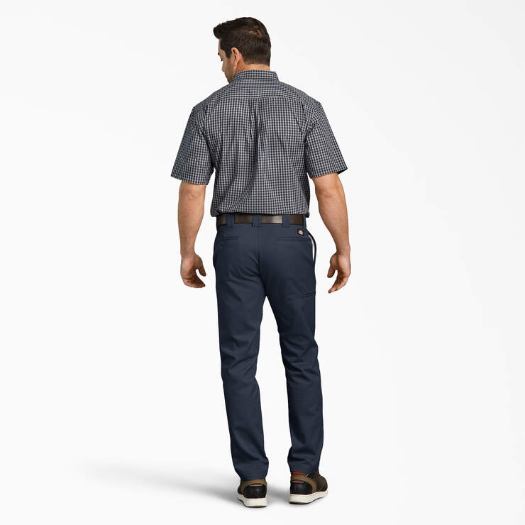 Slim Fit Tapered Leg Multi-Use Pocket Work Pants - Dark Navy (DN) image number 5
