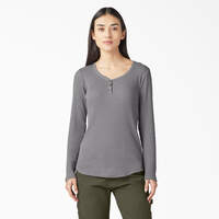 Women's Henley Long Sleeve Shirt - Graphite Gray (GAD)