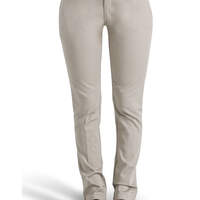 Dickies Girl Juniors' Curvey 4-Pocket Straight Leg Pants - Khaki (KHA)