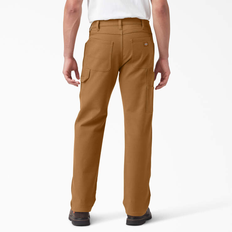 FLEX Lined Regular Fit Duck Carpenter Pants - Rinsed Brown Duck (RBD) image number 2