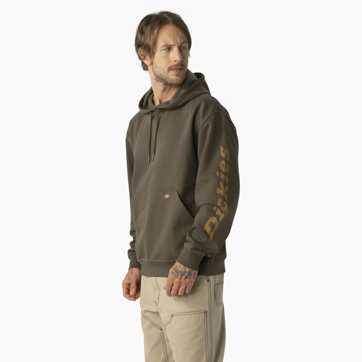 Water Repellent Sleeve Logo Hoodie - Moss Green &#40;MS&#41;