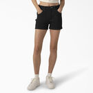 Women&#39;s High Waisted Carpenter Shorts, 3&quot; - Black &#40;BKX&#41;