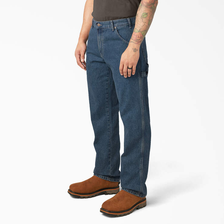 Relaxed Fit Carpenter Jeans - Heritage Tinted Khaki (THK) image number 3