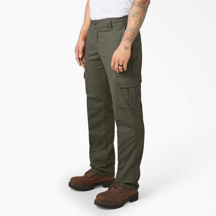 FLEX Regular Fit Cargo Pants - Moss Green (MS) image number 3