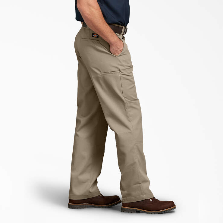 Relaxed Fit Double Knee Work Pants - Desert Sand (DS) image number 3