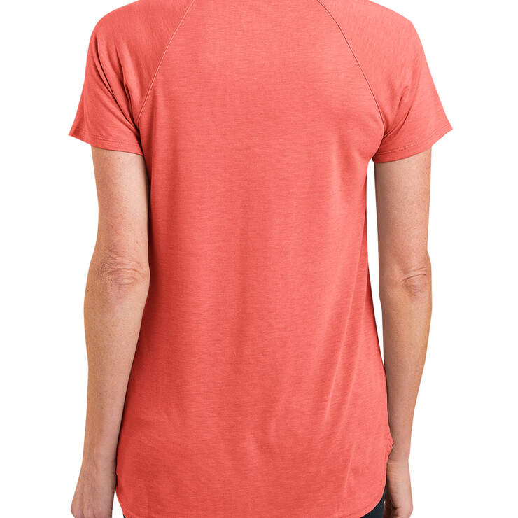 Women's Short Sleeve Knit T-Shirt - Coral Fusion Heather (OOH) image number 2
