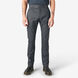 Skinny Fit Straight Leg Double Knee Work Pants - Charcoal Gray &#40;CH&#41;