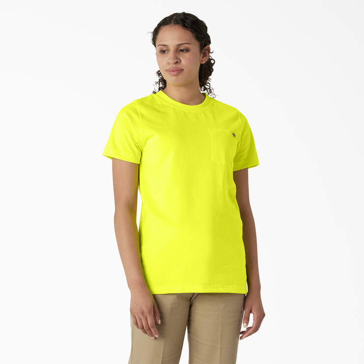 Women's Heavyweight Short Sleeve Pocket T-Shirt - Bright Yellow (BWD) image number 1