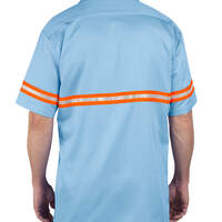 Enhanced Visibility Short Sleeve Twill Work Shirt - Light Blue (LB)