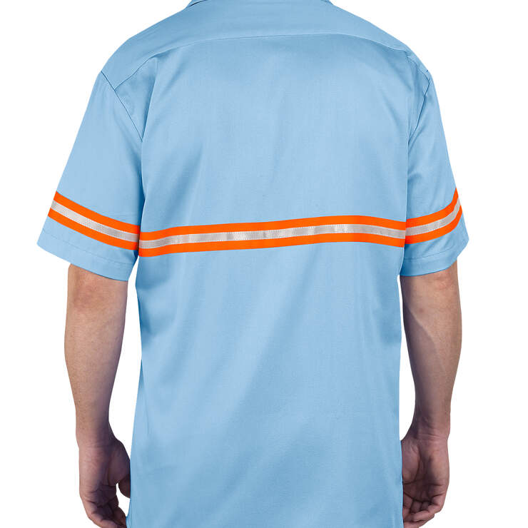 Enhanced Visibility Short Sleeve Twill Work Shirt - Light Blue (LB) image number 1
