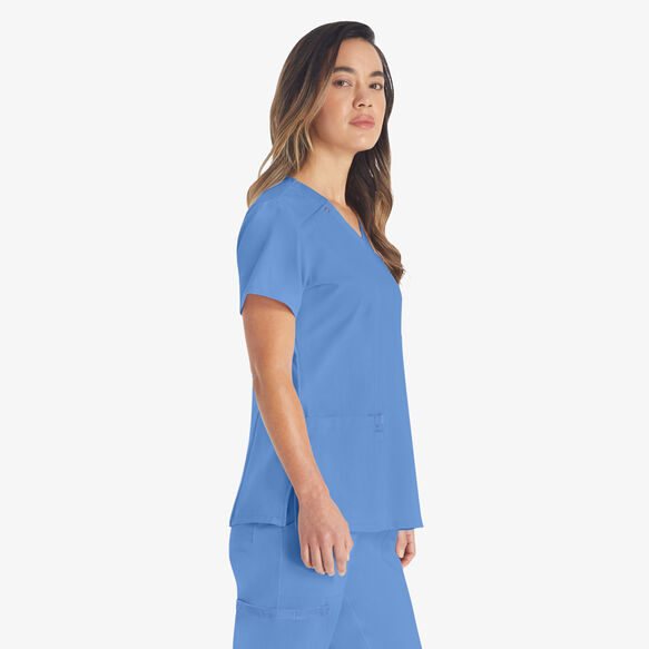 Women&#39;s EDS Essentials V-Neck Scrub Top - Ceil Blue &#40;CBL&#41;