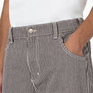 Hickory Stripe Carpenter Shorts, 11&quot; - Ecru/Brown &#40;EUB&#41;