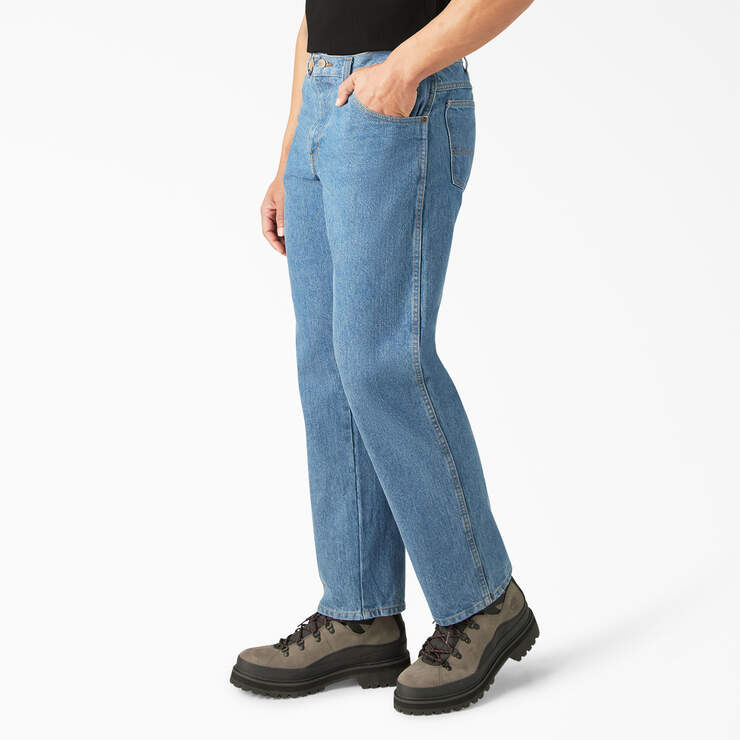 Regular Fit Jeans - Stonewashed Indigo Blue (SNB) image number 3