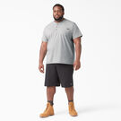 Heavyweight Short Sleeve Henley T-Shirt - Heather Gray &#40;HG&#41;