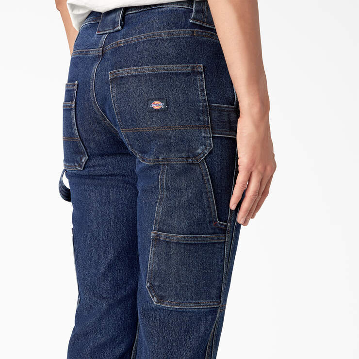 Women’s Regular Fit Work Jeans - Medium Blue (A1K) image number 7