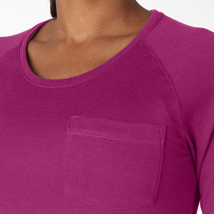 Women's Cooling Long Sleeve Pocket T-Shirt - Festival Fuchsia (F2F) image number 5