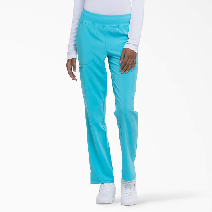 Women's EDS Essentials Cargo Scrub Pants - Turquoise (TQ) image number 1