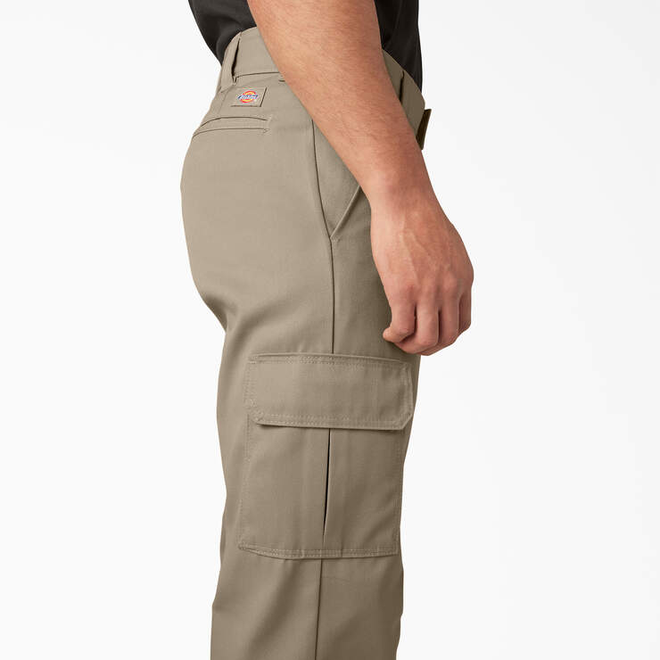 Relaxed Fit Cargo Work Pants - Desert Sand (DS) image number 6