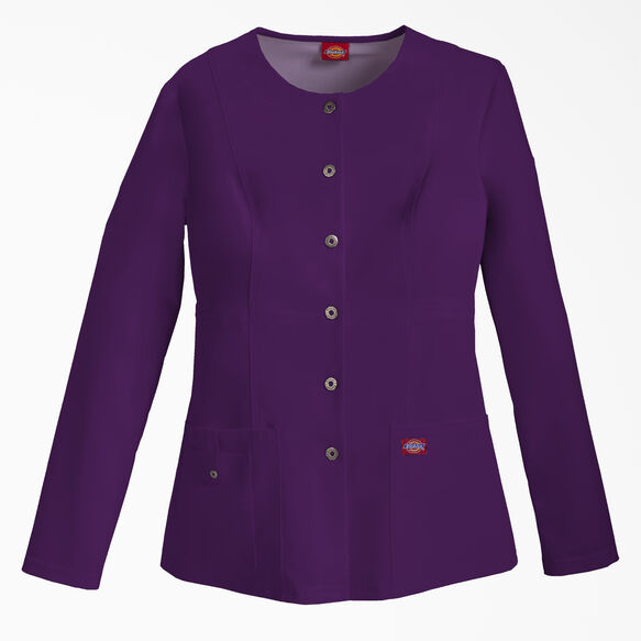 Women's Xtreme Stretch Scrub Jacket - Purple Eggplant (EGG)