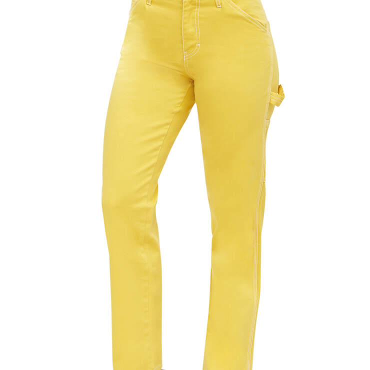 Dickies Girl Juniors' Relaxed Fit Carpenter Pants - Gold (GL) image number 1