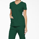 Women&#39;s EDS Signature V-Neck Scrub Top with Pen Slot - Hunter Green &#40;HTR&#41;
