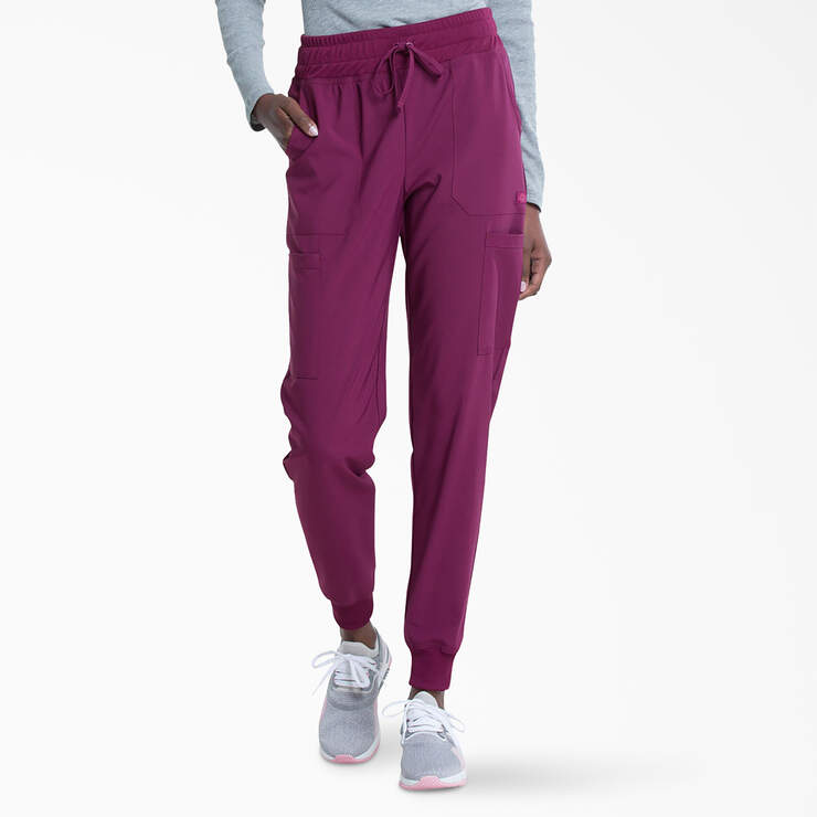 Women's EDS Essentials Jogger Scrub Pants - Wine (WIN) image number 1