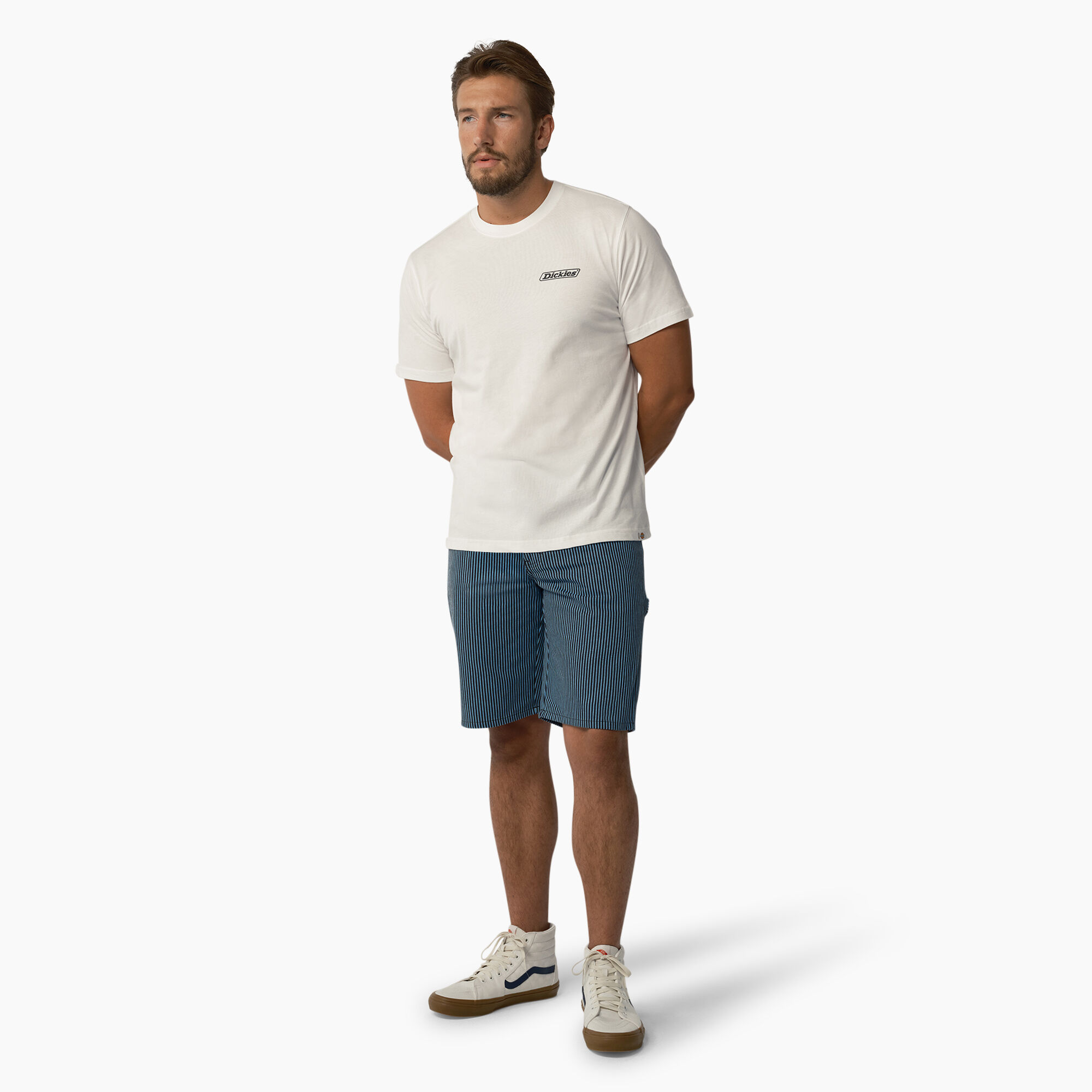 Dickies striped hotsell shorts