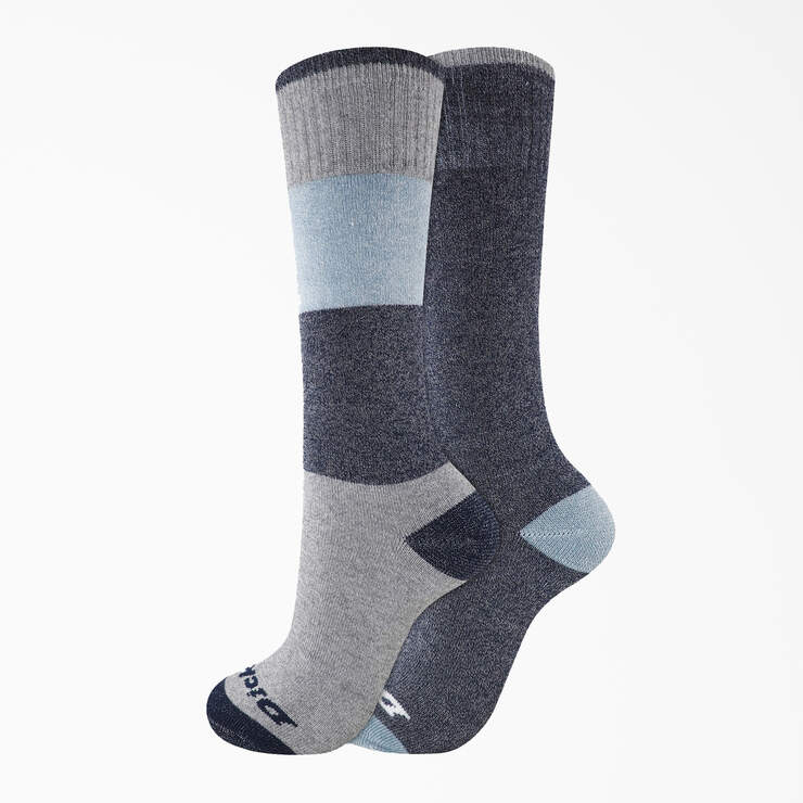 Women's Thermal Crew Socks, Size 6-9, 2-Pack - Dark Blue Heather (HE9) image number 1