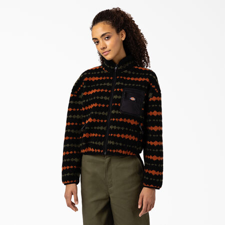 Women&#39;s Falkville Fleece Jacket - Black/Military Green &#40;BMN&#41;