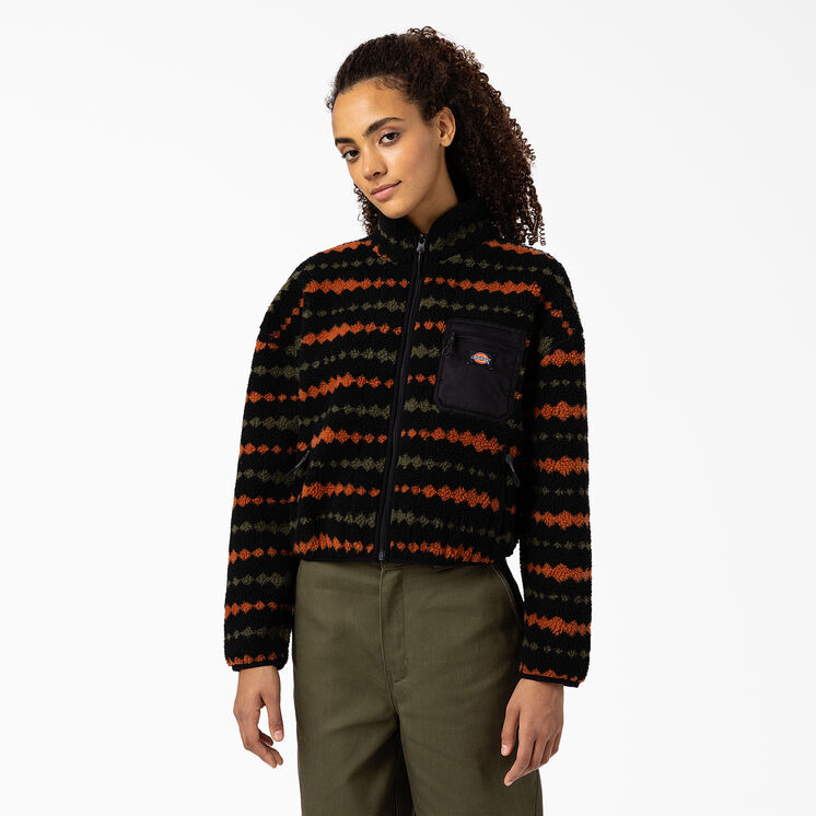 Women&#39;s Falkville Fleece Jacket - Black/Military Green &#40;BMN&#41;