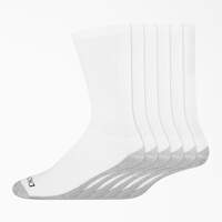 Work Crew Socks, Size 6-12, 6-Pack - White (WH)