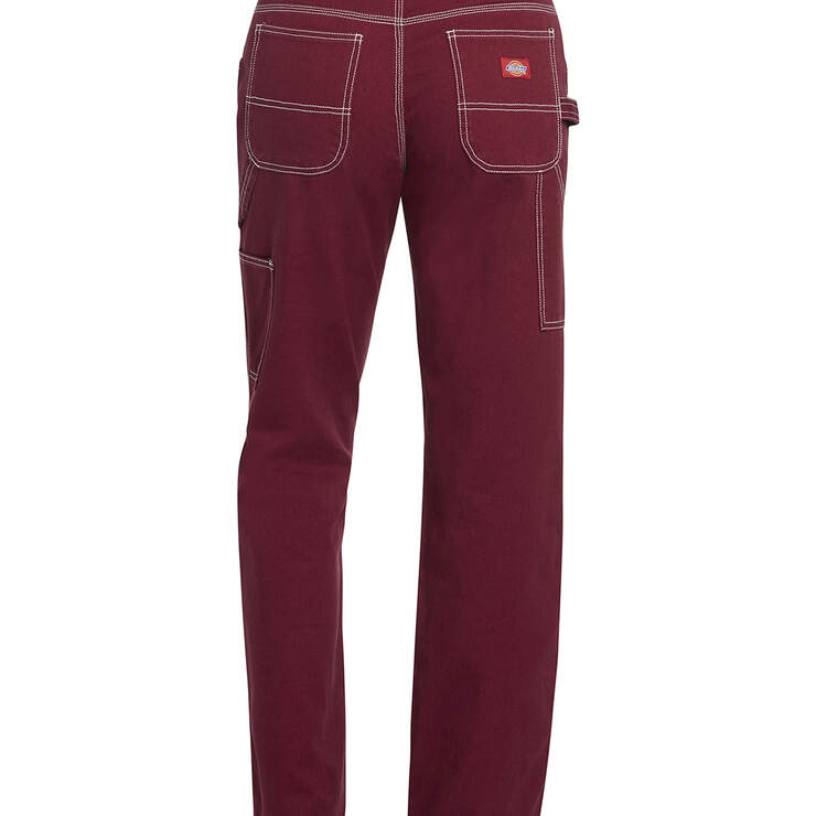 Dickies Girl Juniors' Relaxed Fit Carpenter Pants - Burgundy (BY) image number 2