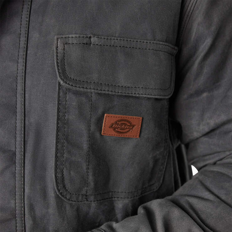 Fully Waxed Canvas Chore Coat - Charcoal Gray (CH) image number 6